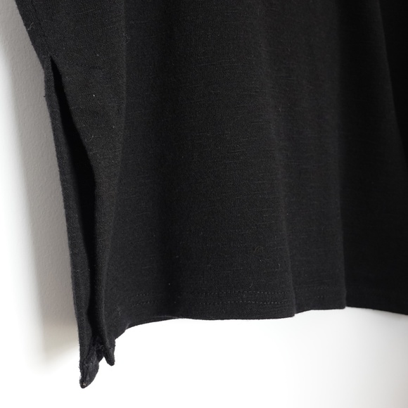 Holt Renfrew/HR2 Woman Black Crew Neck Jersey Sweater Cotton Blend Size M - Picture 3 of 8